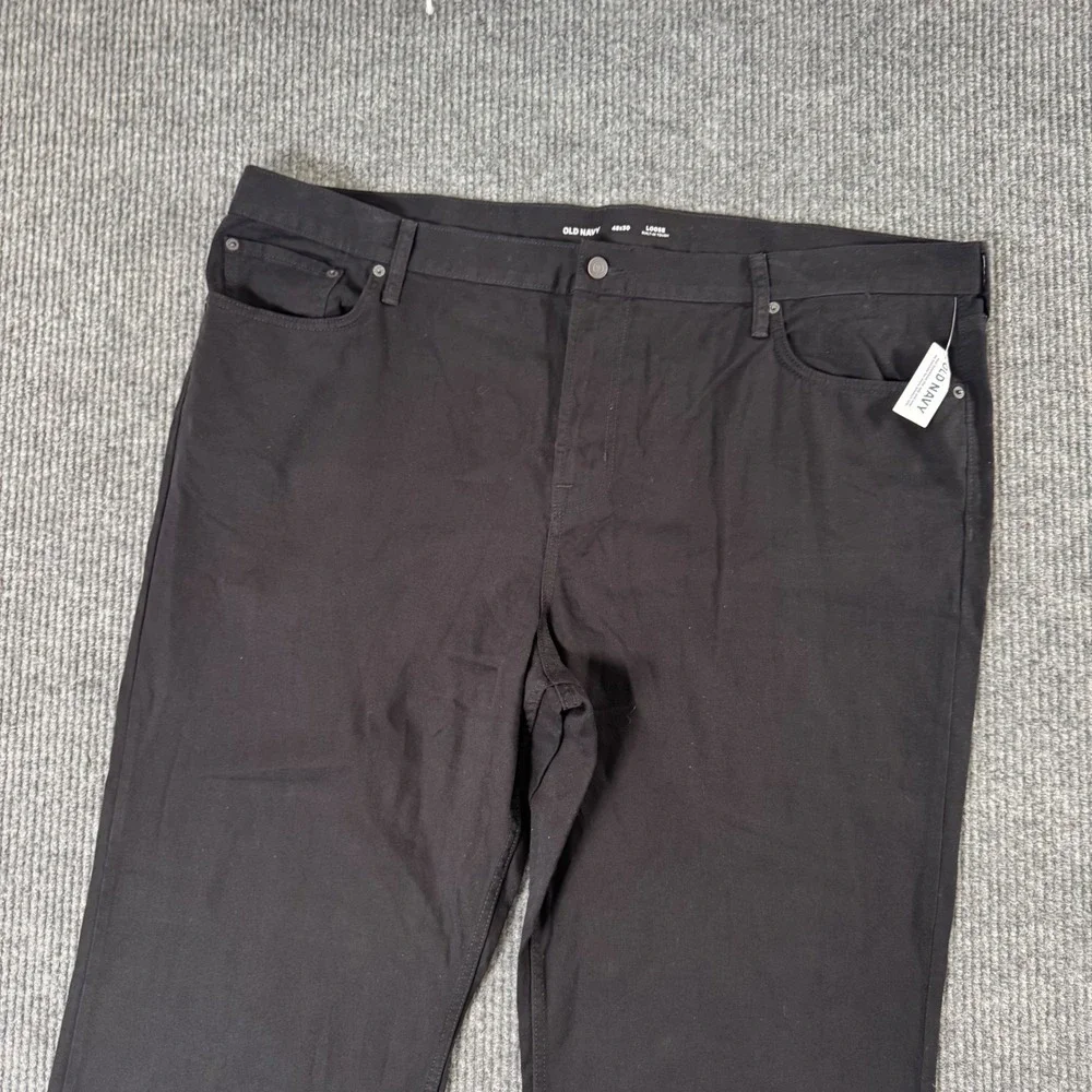 NWT Old Navy Jeans Men 48x30 Black Loose Fit Baggy Denim Y2K Streetwear Gorpcore